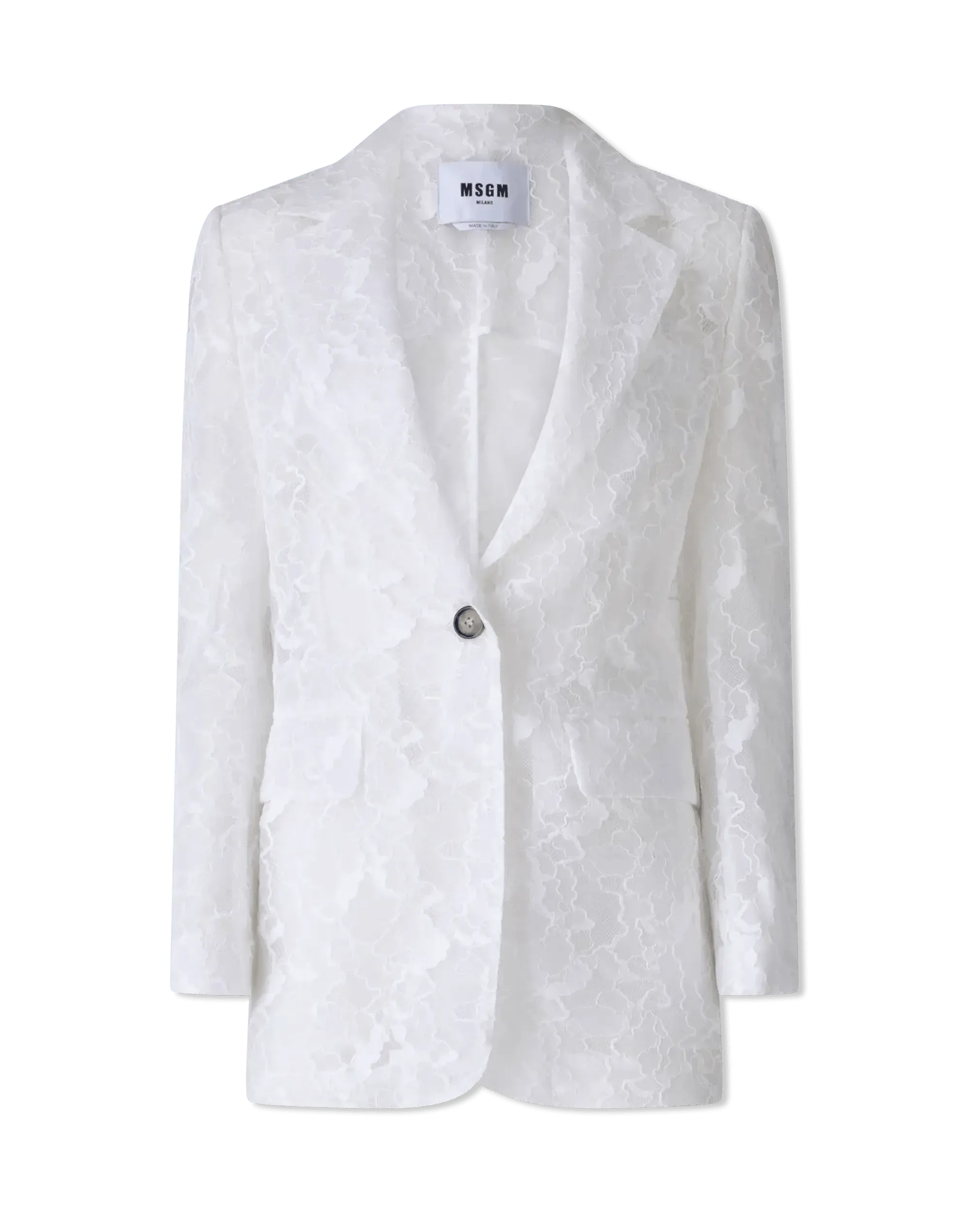 Relaxed Wear Single Breasted Lace Blazer