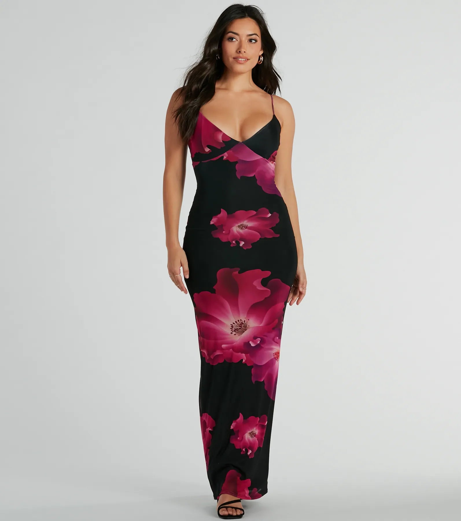 Fashion Must-have Romance That Wows Large Blossom Floral Maxi Dress