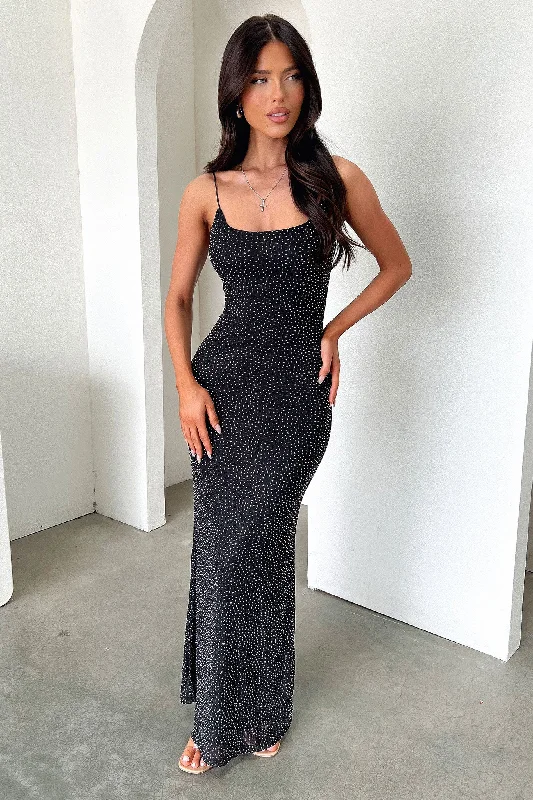 Soft Wear Nalani Embellished Maxi Dress - Black
