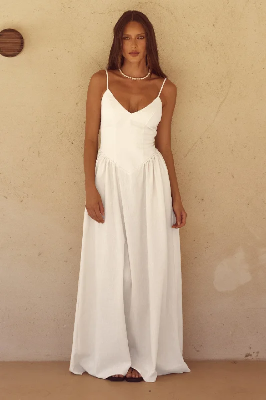 Relaxed Dresses ZEPHY MAXI DRESS  - WHITE