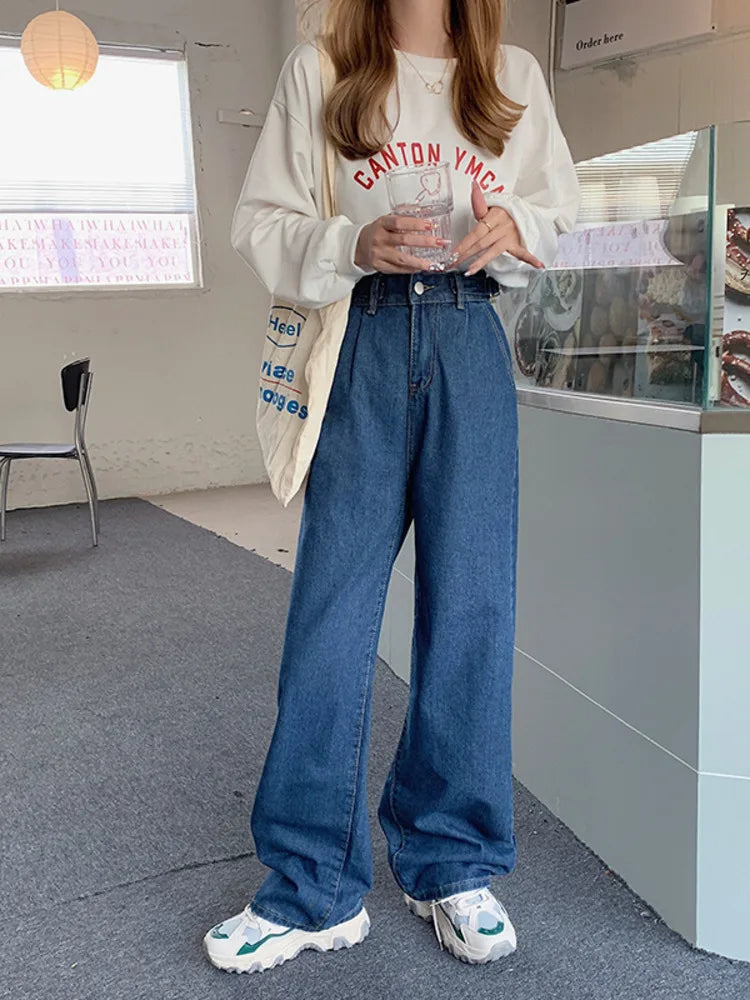 Easy Style DressBetty - 2024 Trendy Fat Sister New Loose Straight Drapey Mopping Women's Jeans