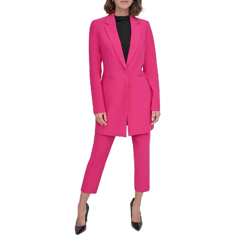 Minimal Comfort DKNY Womens Solid  One-Button Blazer