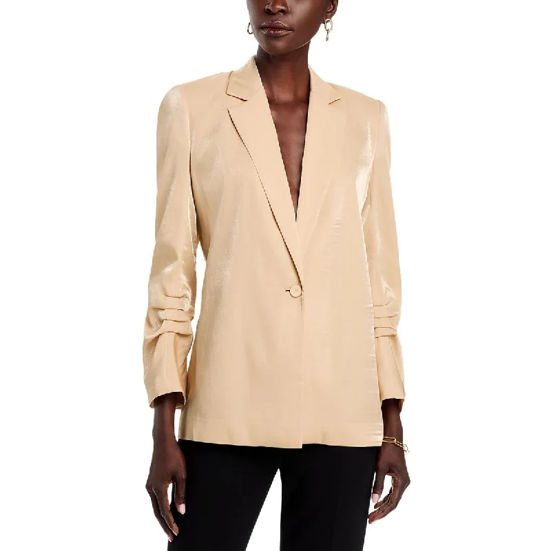 Soft Textures Kobi Halperin Womens Metallic  One-Button Blazer