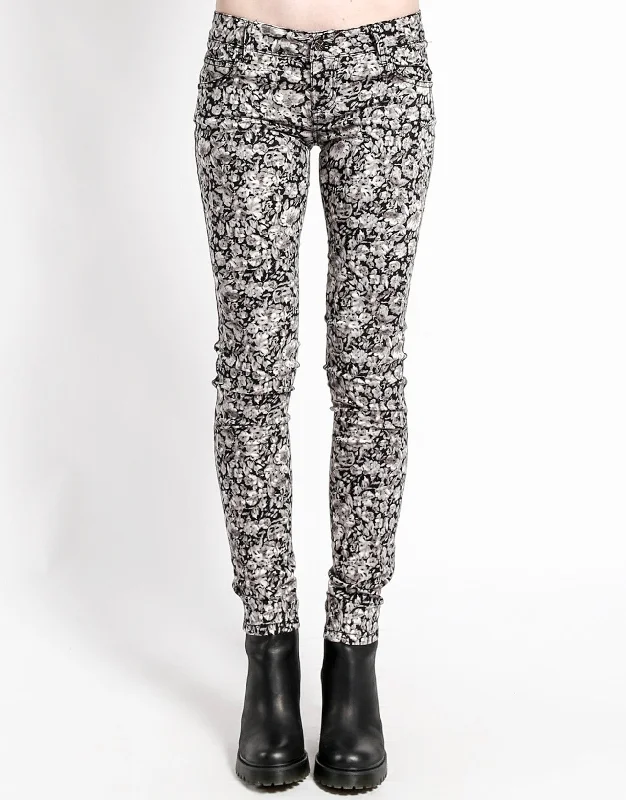 Lounge Chic Jungle Jeans Flower Print