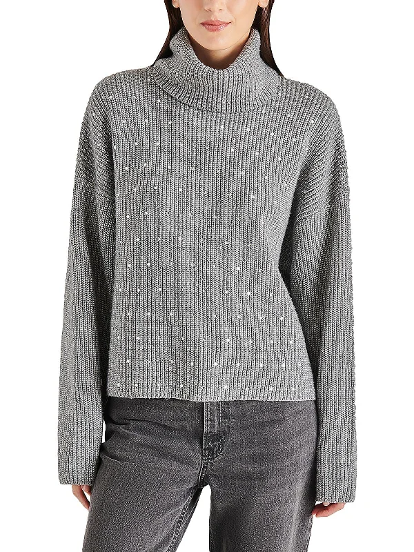 Sports Style Astro Womens Heathered Long Sleeve Turtleneck Sweater