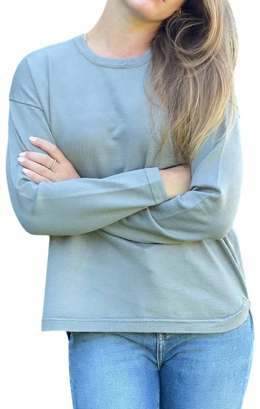 Breezy Style Brynn Sweater In Steel Grey