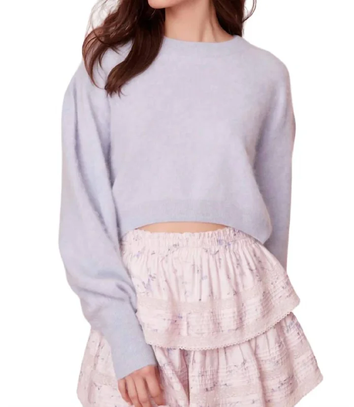 Soft Looks Candela Pullover Sweater In Ice Blue