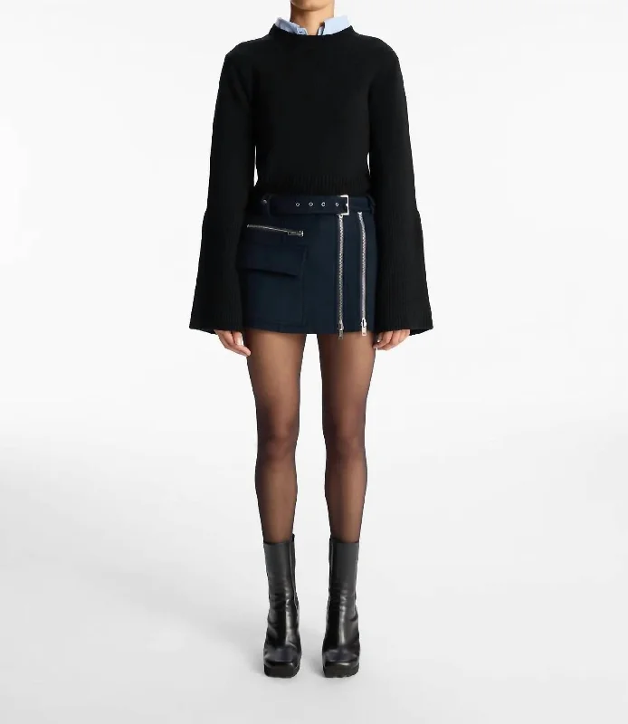 Effortless Style Clover Sweater In Black