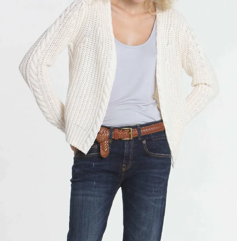 Layered Style Cool Days Cardigan In White
