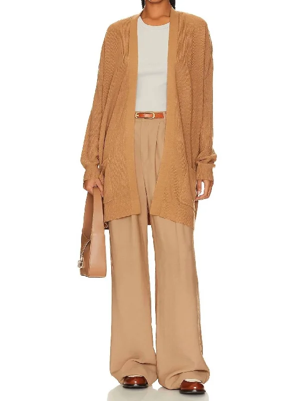 Trendy Looks Cooper Cardigan In Camel