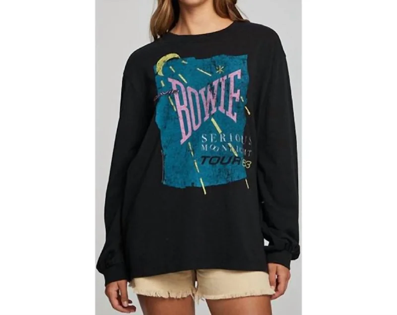 All-Day Comfort David Bowie Long Sleeve Shirt In Black
