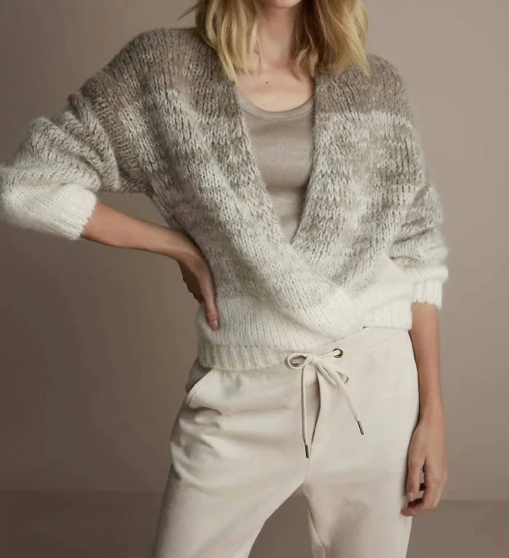 Soft Clothing Degrade Cardi In Clay