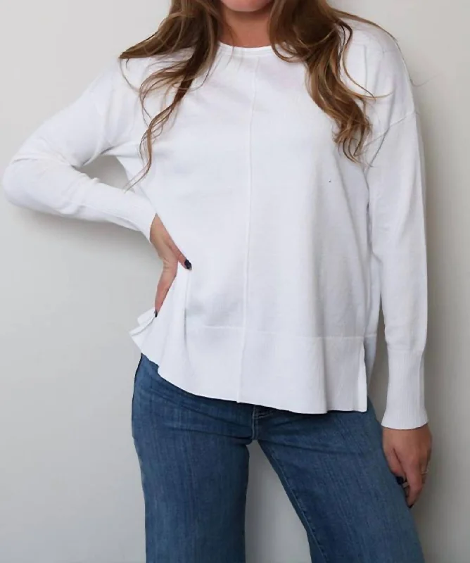 Soft Fabrics Jenna Sweater In White