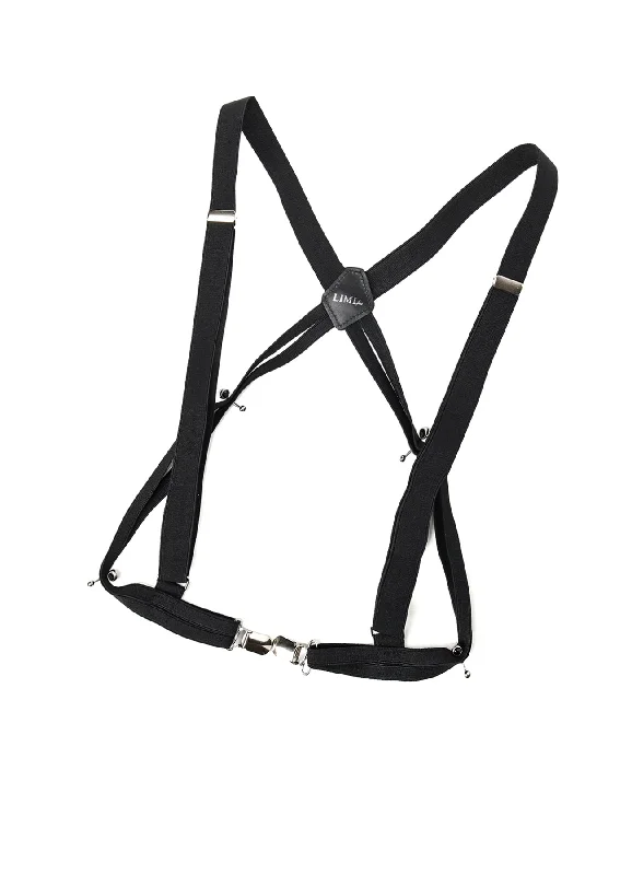 Stylish Wear RUBBER SUSPENDER BELT WITH PIERCED ACCENTS