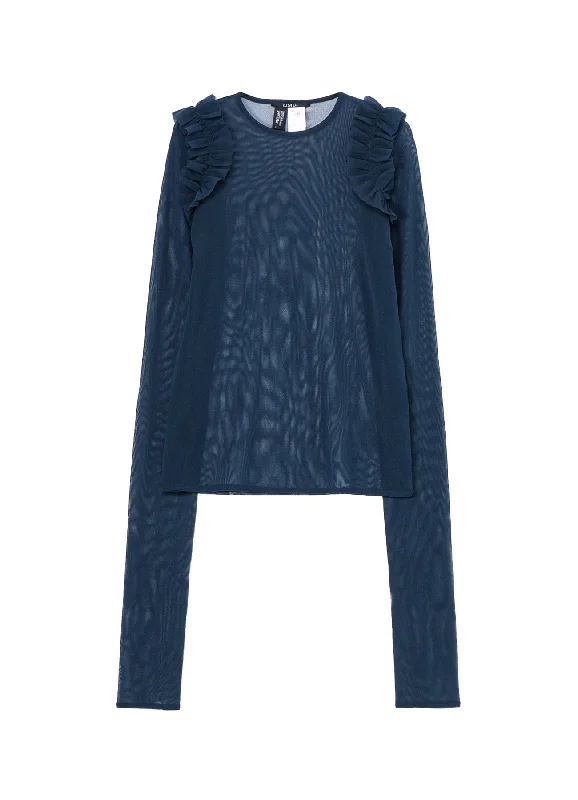 Timeless Comfort TULLE FRILL LONG T-SHIRT