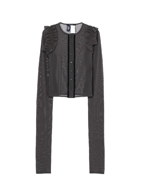 Weekend Wear TULLE FRILL CARDIGAN