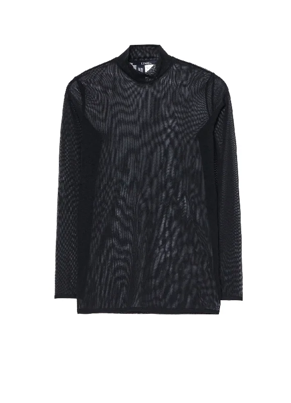 Soft Clothing TULLE HIGH NECK PULLOVER