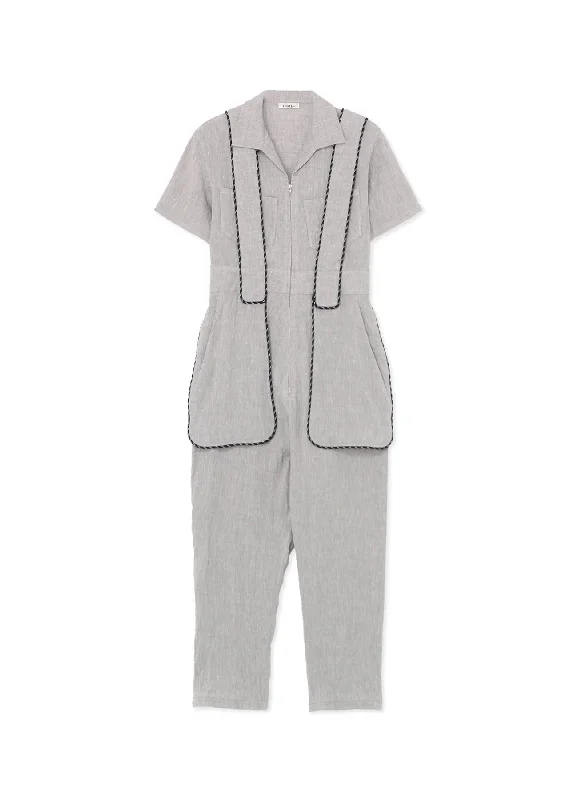 Soft Comfort BREATHABLE LINEN/RAYON JUMPSUIT WITH MULTIPLE POCKETS