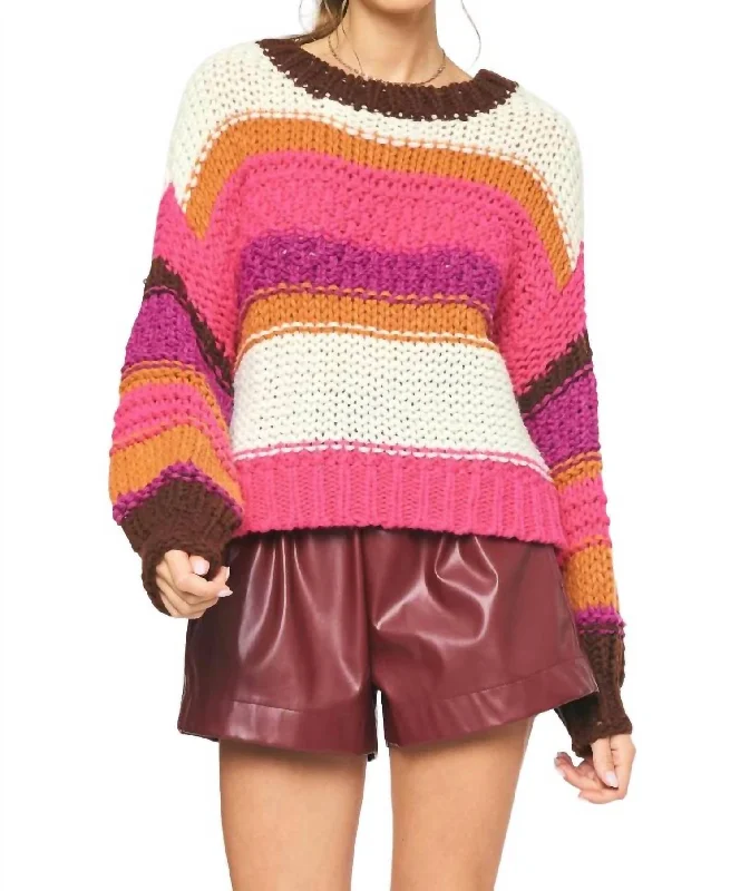 Chic Outfits Mountain Mornings Sweater In Multi