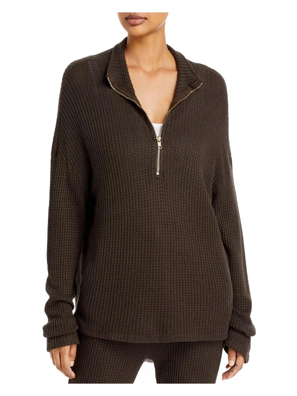 Cozy Outerwear Orly Womens Knit Zipper Pullover Sweater