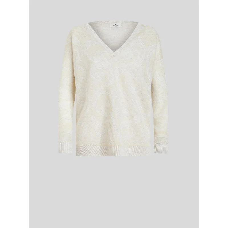 Chic Lounge Paisley Jacquard Sweater