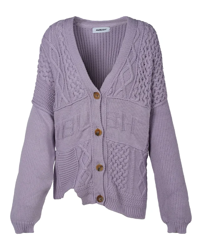 Soft Wear Patchwork Knitted Cardigan