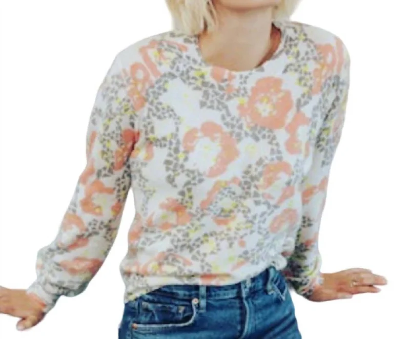 Trendy Comfort Paulie Sweater In Pink Lace