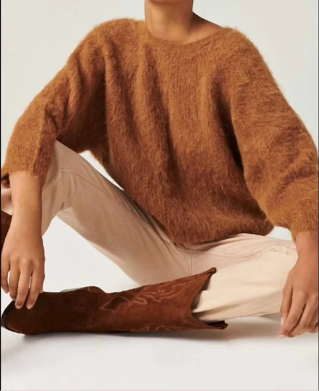 Relaxed Style Pull Fill Jumper In Marron