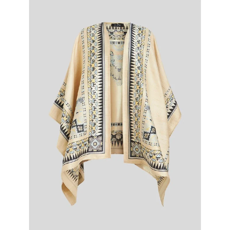 Timeless Comfort Scarf Print Cape