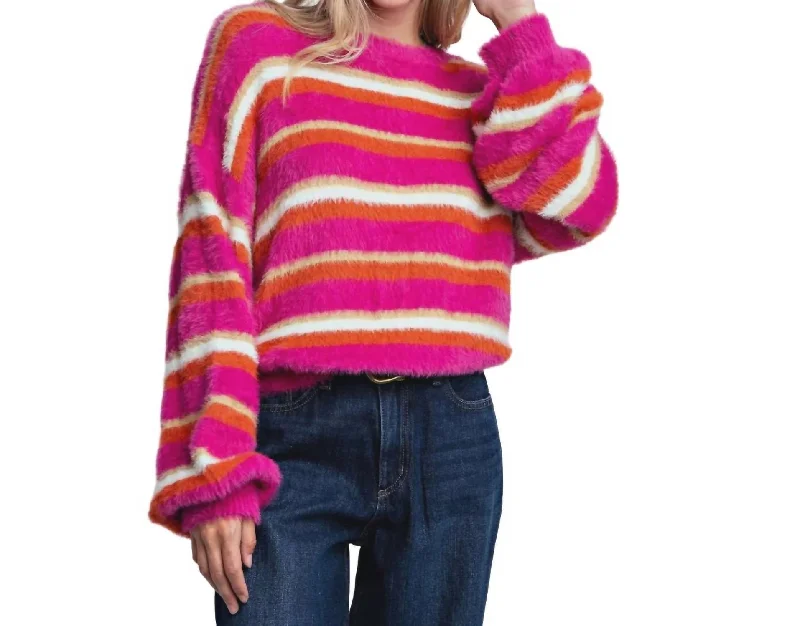 Layered Comfort Seeing Stripes Sweater In Multi