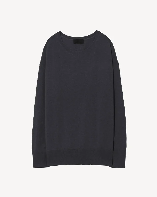 Light Comfort Women's Ex-Boyfriend Sweater In Charcoal