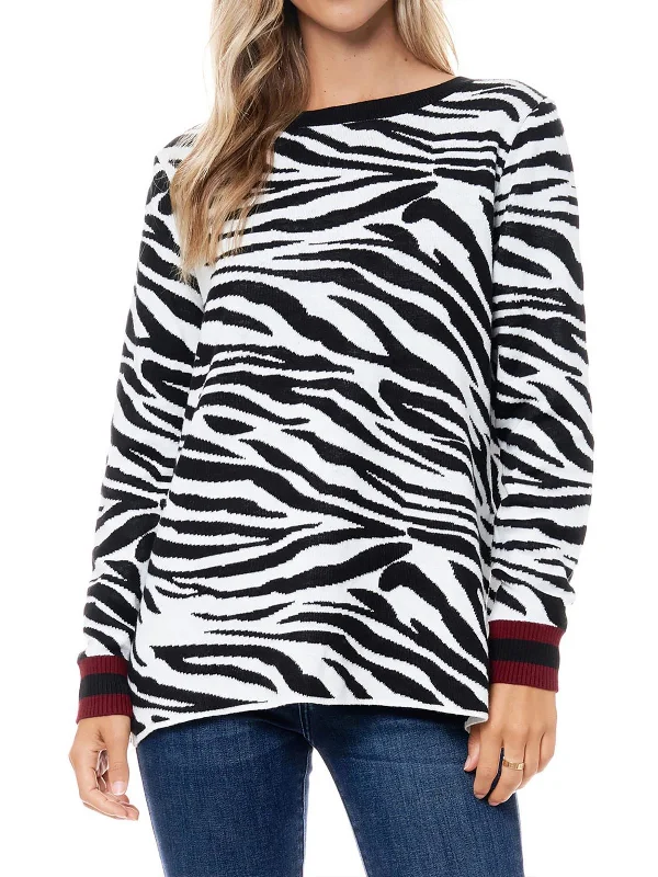 Cozy Sweaters Womens Leopard Print Fall Pullover Sweater
