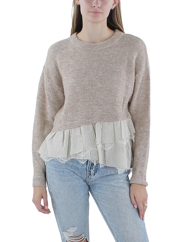 Cozy Look Womens Wool Blend Mixed Mixed Pullover Sweater