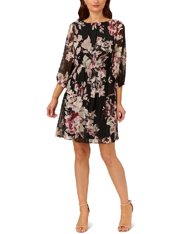 Free Design Adrianna Papell Soft Printed Dress