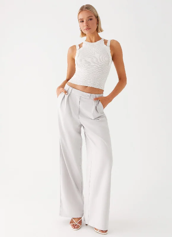 Comfortable Jackets Asha Low Rise Pants - Ivory