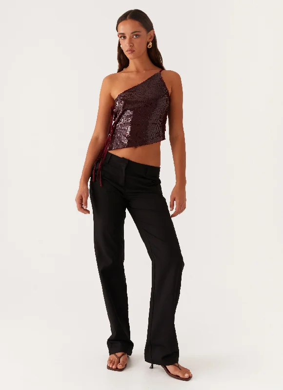 Cozy Layers Britley Fitted Trouser - Black