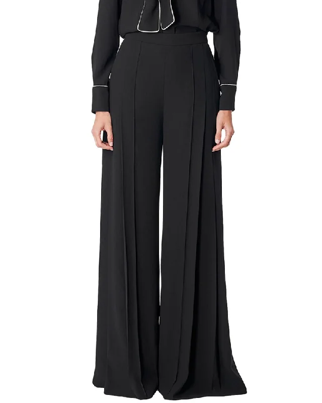 Comfortable Jackets Carolina Herrera Pleated High Waist Wide Pant