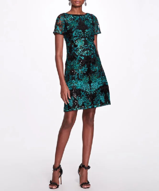 Relaxed Dresses Embroidered Cocktail Dress