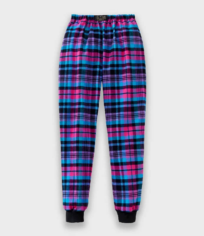Trendy Comfort Flannel Jogger Pants - Tropic