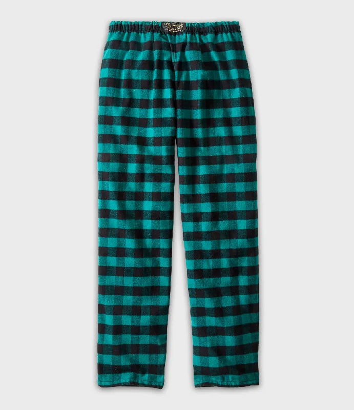 Versatile Style Flannel Lounge Pants - Green Buffalo