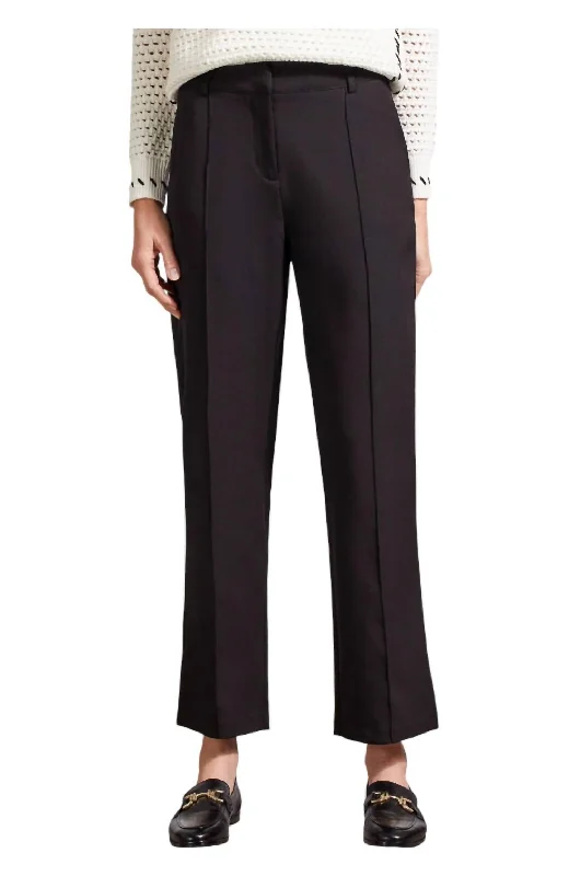 Effortless Elegance Fly Front Trouser In Black
