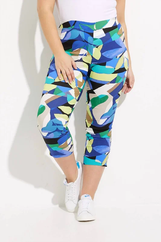 Simple Elegance Geo Print Pant In Black/multi