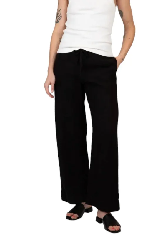 Fashion Comfort Gwyneth Linen Pants In Black