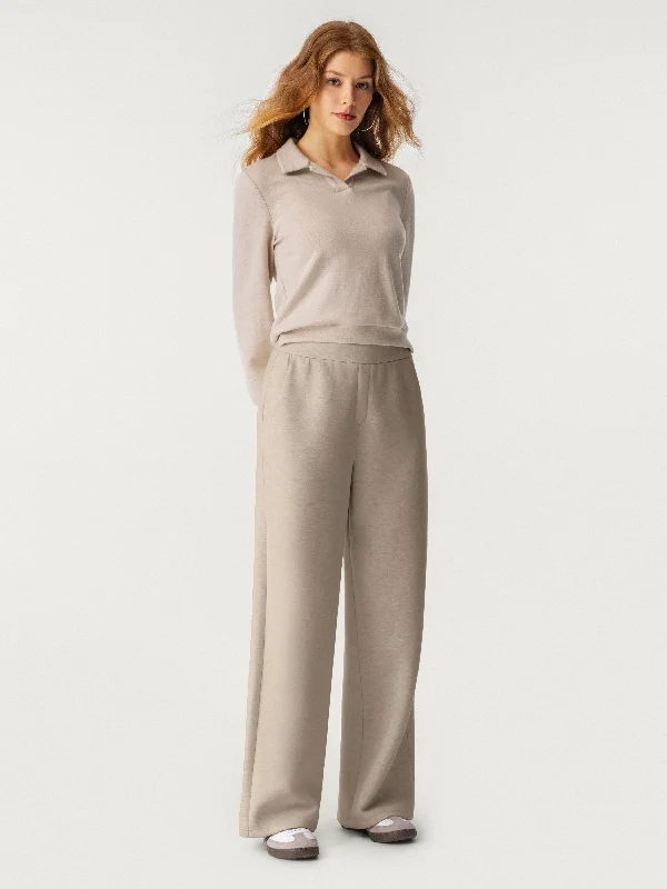 Timeless Comfort High Waisted Cozy Straight Leg Pant
