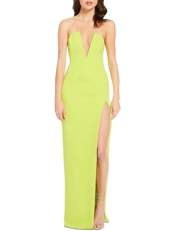 Cozy Outfit Infatuation Womens Strapless Maxi Evening Dress