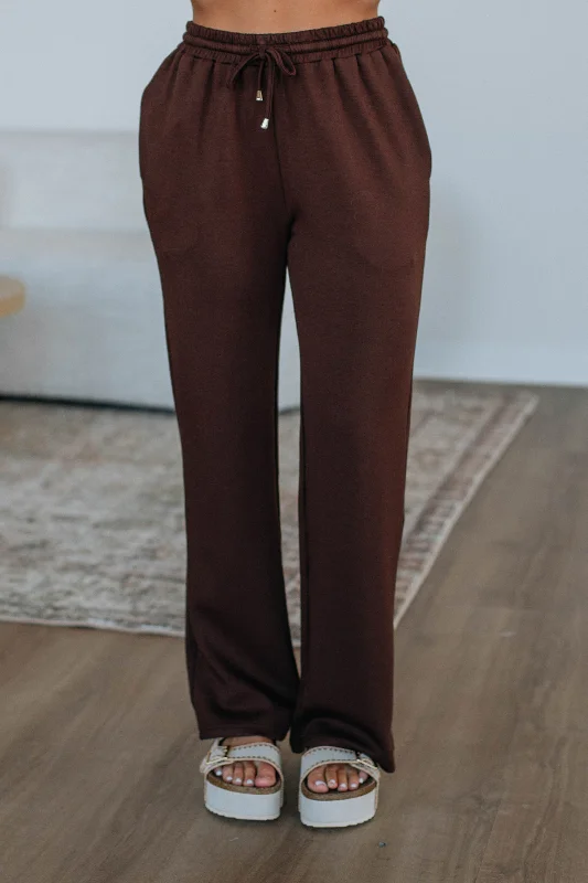 Chic Lounge Leave Me To Lounge Pants - Espresso