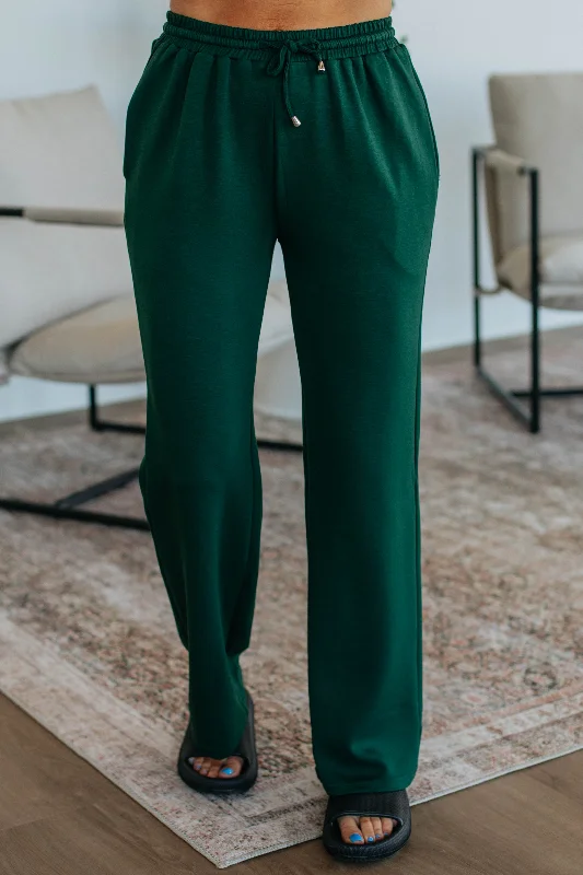 Timeless Comfort Leave Me To Lounge Pants - Hunter Green