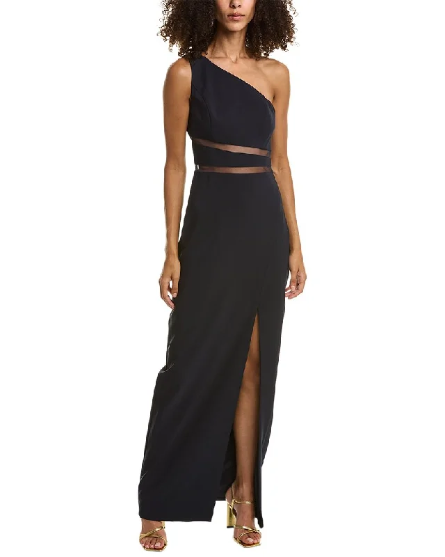 Fashionable Ease Liv Foster One-Shoulder Crepe Gown