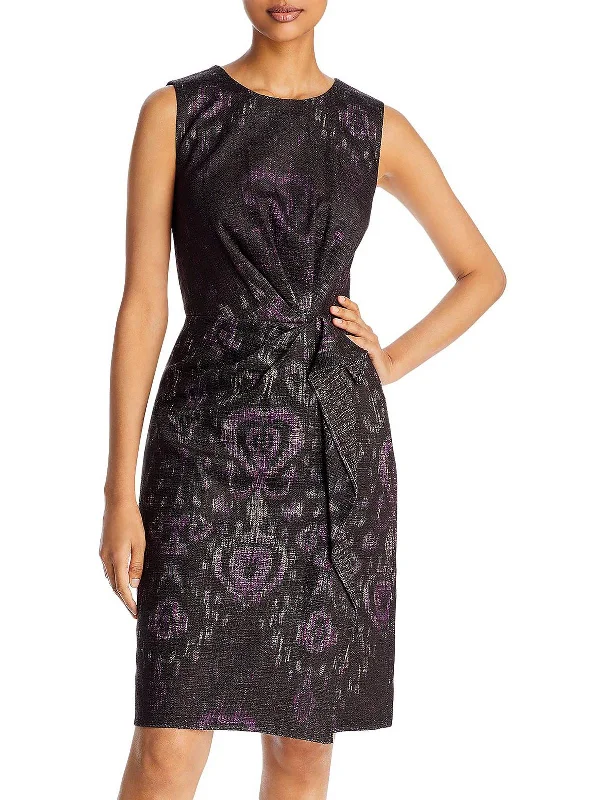 Easy Style Loren Womens Printed Knee-Length Sheath Dress