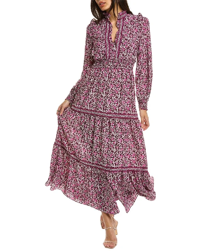 Cozy Shirts Max Studio Tiered Maxi Dress